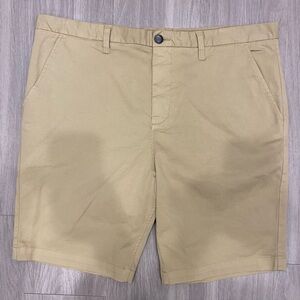 Men's Threads 4 Thought Beige Shorts 36 Organic Cotton Stretch Golf New NWT